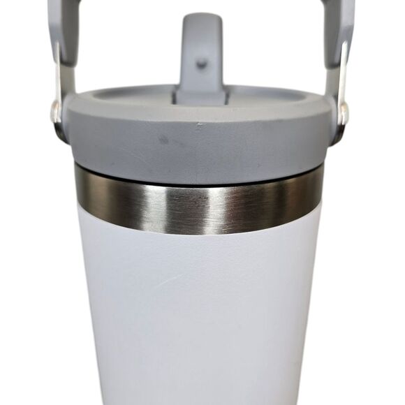 Stanley Ice Flow Flip Straw 30oz Tumbler White Grey - Picture 5 of 16